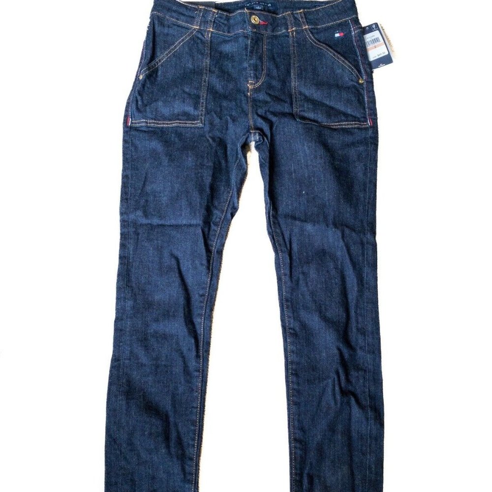 Tommy Hilfiger Womens Raleigh Highrise Skinny Jeans Dark Denim Size 2 NWT